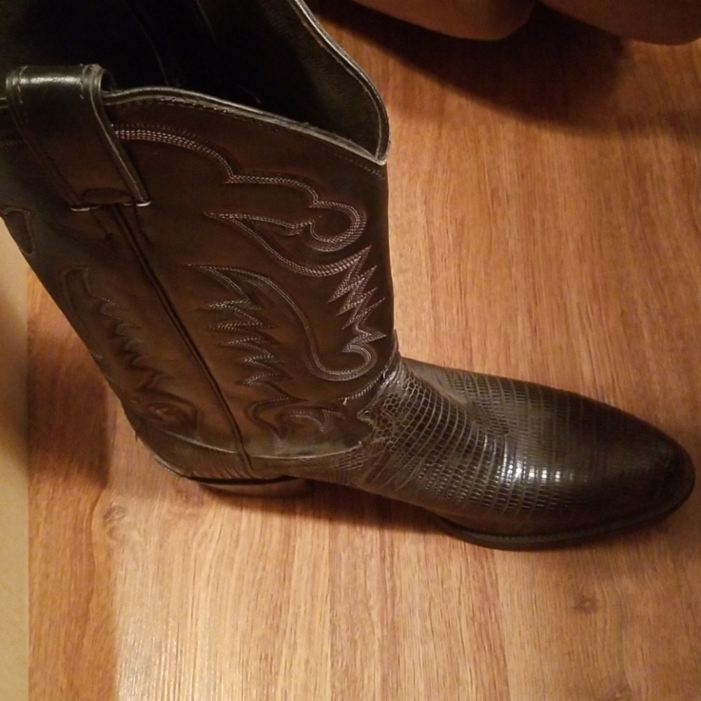cowboy boots, dark gray/black, nev
